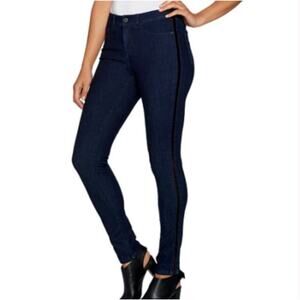 G.I.L.I Jeans Tuxedo Stripe Skinny Stretch Jegging Jeans - Size 16